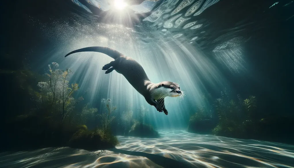 cuanto aguanta una nutria debajo del agua